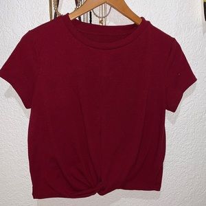 maroon blouse